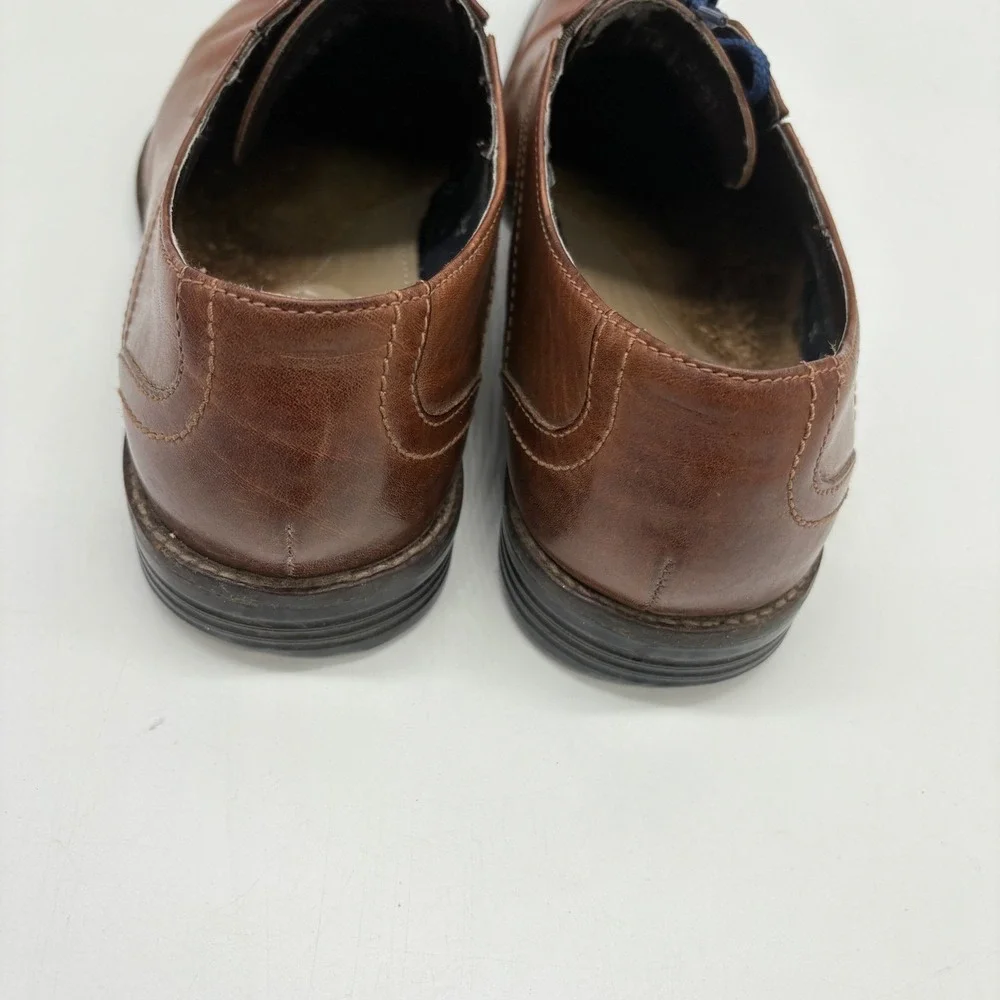 Clarks Tor England Mens 11M Brown Leather Lace Up Oxford Dress Shoes